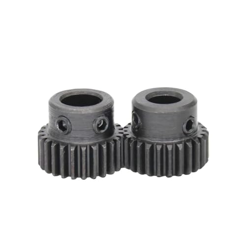 Bevel Gear Pinion Hardware Mechanical Spur Gear 0.5M-25T Bore Size 4/5/6mm Gear Wheel Carbon Steel Blackening Teeth Height 5mm Gear Total Height 10mm(5mm)