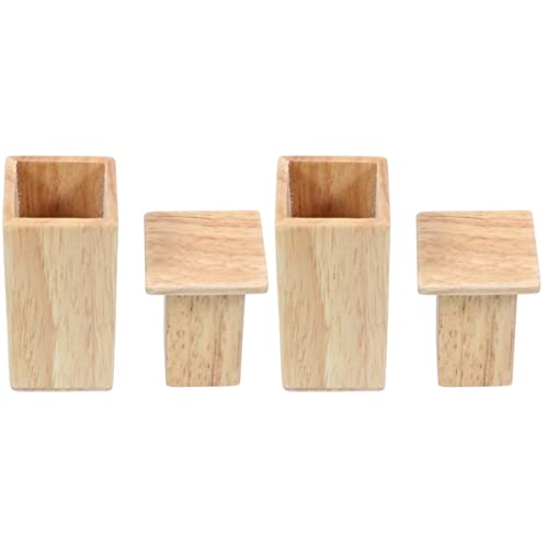 Ciieeo 2 Piezas envase de moldadientes Portador de Palillos de De Madera