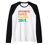 Photo Gallery awesome since march 2014 year of birth birthday vintage bday maglia con maniche raglan Photo Gallery awesome since march 2014 year of birth birthday vintage bday maglia con maniche raglan