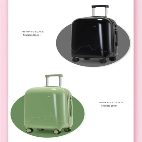 Suitcase New Ice Cream Suitcase Universal Wheel Trolley Case Lightweight Boarding Suitcase 20 Inches For Men And Women Suitcase Tags(Green,24in)4