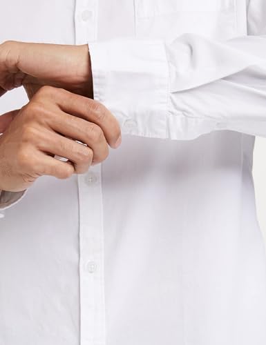 Image of Amazon Brand - Symbol Men's Cotton Shirt | Casual | Plain | Full Sleeve | Summer - Regular Fit (Available in Plus Size) (Black + White 2XL) (Combo Pack of 2)