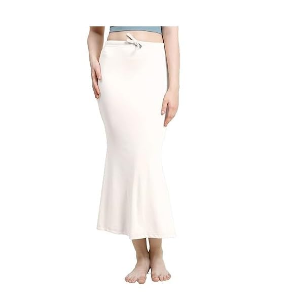 Image of Women's Soft Comfy Pleated Saree Fishcut I Saree Shapewear Flare Petticoat for Women, Lycra Cotton Blended, Petticoat, Skirts for Women, Shape Wear Dress for Saree