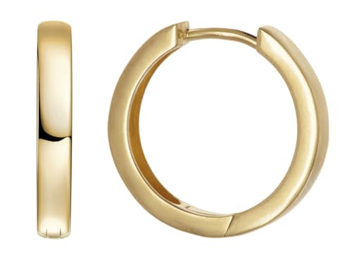 Pendientes de aro de plata 925 trendor regalo de joyería unisex con baño de oro