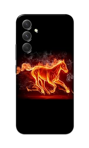 Image of PRINTFIDAA Plastic Printed Hard Back Cover Case For Samsung Galaxy A54 5G Back Cover (Fiery Horse) -112, Multi