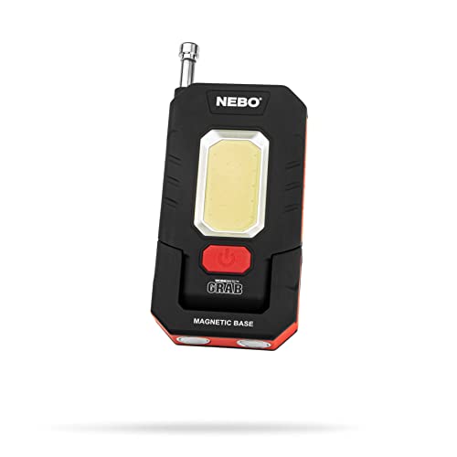 NEBO LED Work Light Rechargeable: WorkBrite Grab is a Full Rechargeable Pocket Light with a 300 Lumen Work Light and 100 Lumen spot Light and Doubles Over as a Magnetic Grab it Tool - 6683