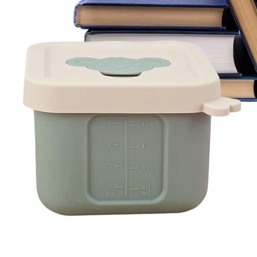 Mini caja de almacenamiento de alimentos, molde de hielo multiusos y fácil de desmoldar, mini caja de silicona para comidas infantiles | para aderezos, salsas para remojar, escuela, senderismo, picnic