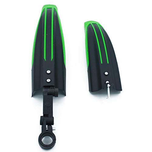 ColouredPeas Mountain Bicycle(Road Bike) Front/Rear Fender Streamline-Shaped Adjustable DIY Mudguard Tire Mud Guards (Green)