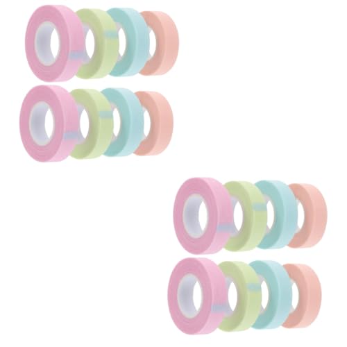 SOESFOUFU ロール16個 マツエクアシスタント 通気性ラッシュテープ まつげエクステ接着剤 ワンオフバンド まつげ粘着パッド 粘着テープ サロン用バンド まつげエクステンションテープ 不織布