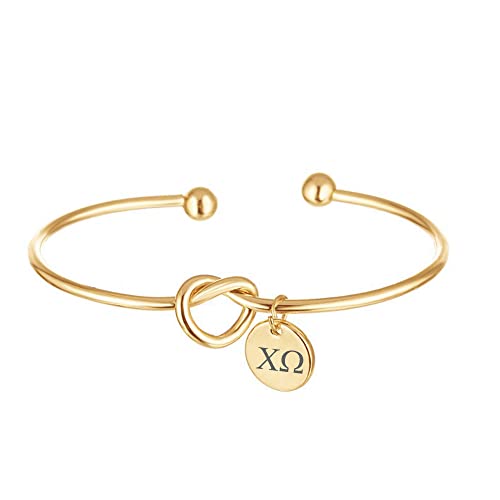 Chi Omega Bracelet Bangle Sorority Bracelet Bangle Sorority Jewelry Cuff Gold Plated