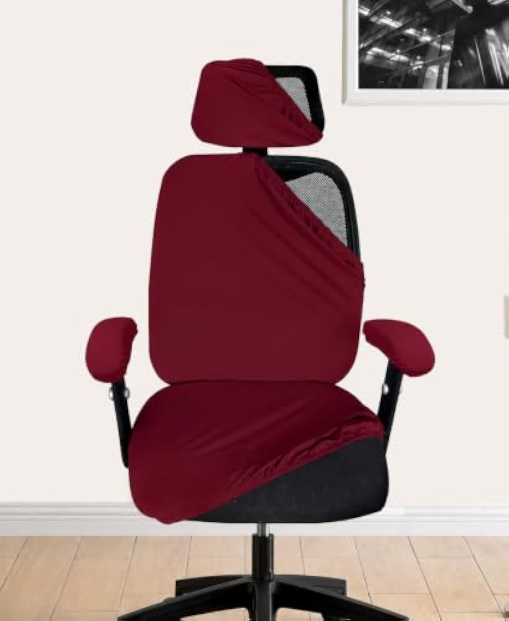Stretchable Office Chair Cover Set, Soft & Washable