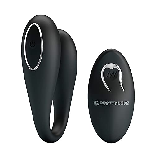 Pretty Love Algernon - Vibrador Casal Silicone Soft Touch Controle 12 Vibrações Preto REF:6114