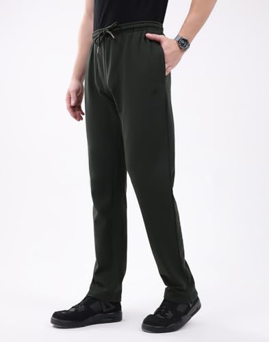 Image of Monte Carlo Men's Regular Fit Solid Track Pants | Drawstring Closure | Side Pocket Sports Lower | Comfortable & Stylish Lower for Men's