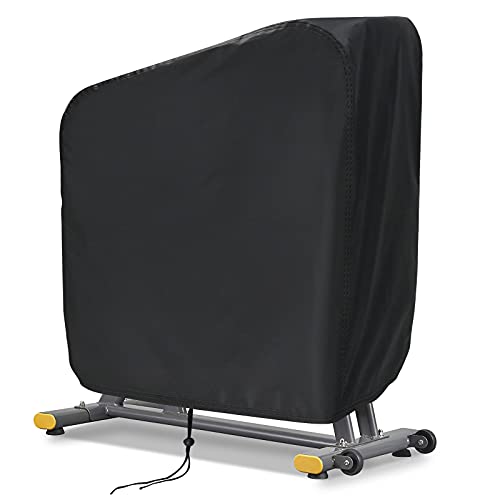 Persever Exercise Bike Cover,Waterproof Stationary Bike Cover Storage,Outdoor Dustproof Cycling Protective Cover Suitable for Vertical Bicycles-Black