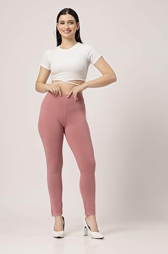 Image of ON&ON Women's Cotton Stretchable Slim Fit Straight Pants Trouser for Casual Wear and Office Wear