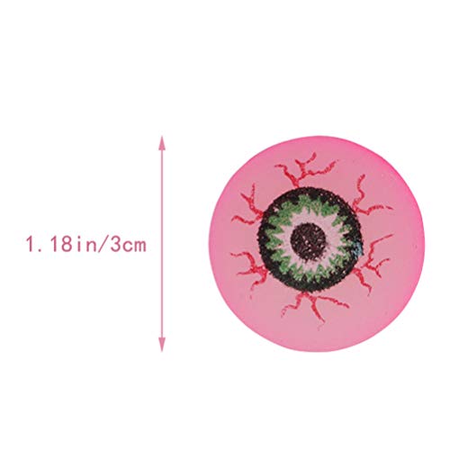 STOBOK 25Pcs Brilham No Escuro Olhos de Halloween Bolas Saltitantes Festa de Halloween Favorece Ader