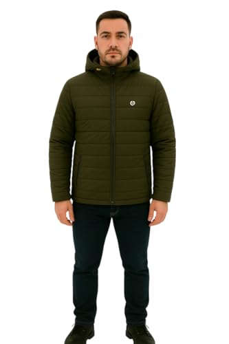Image of Leebonee Mens Solid Quilted Puffer Jacket with Hood