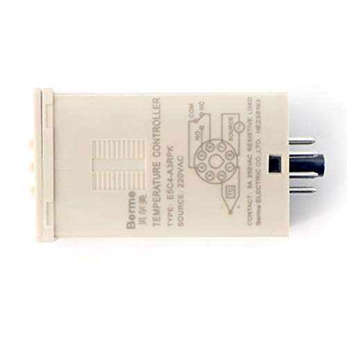 Cucudy E5C4-A3RPK Controlador de temperatura de exibição digital 0-399 ℃ K Tipo Regulador de tempera