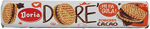 12 galletas Doria Doriscream chocolate crema de avellana galletas galletas galletas snack