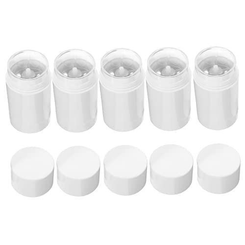 SOESFOUFU 5 Botellas Vacías De Perfume Sólido, Dispensadores De Bálsamo, Envases Para Bálsamo Casero, Tubos De Brillo Labial, Botellas De Bálsamo Diy, Envases De Crema, Botellas De Crema