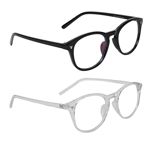 Image of IFLASH Blue Light Blocking Glasses Gaming Filter Transparent Round Eyeglasses for Eye Protection Men Women, Computer /Tablet /Laptop /Mobile /TV, Anti-blue & Anti eyestrain