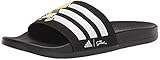 adidas Unisex Adilette Comfort Slide Sandal, Black/Core White/Black, 11 US Men