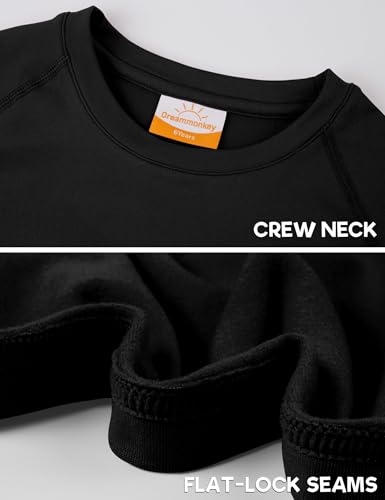 Dreammonkey Boys Compression Thermal Shirt Long Sleeve Fleece Undershirt for Boy Football Baseball Soccer Base Layer4