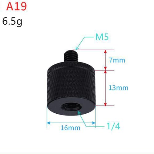 Adaptador de tornillo para trípode, 2 x 1,6 x 1,6 cm, aleación de aluminio, 1/4 a M5, M6, M8, adaptador de tornillos de cámara, fácil instalación, accesorios de fotografía para monopiés, exteriores - imagen 6