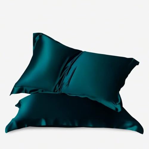 Bedify Bedding 3-Piece Silk Duvet Set – Pure, Ultra Soft Mulberry Silk Duvet Cover - Silk Pillowcases Temperature Regulating Fabric – Promotes Healthy Hair And Skin (Teal/King-Ca-King) #TOP3