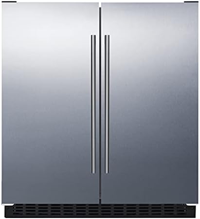 Summit 30" Built-In Refrigerator-Freezer, Side-by-Side Undercounter Refrigerator - Freezer, 5.4 cu. ft. Capacity, Stainless Steel - FFRF3075WSS
