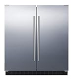 Summit 30' Built-In Refrigerator-Freezer, Side-by-Side Undercounter Refrigerator -...