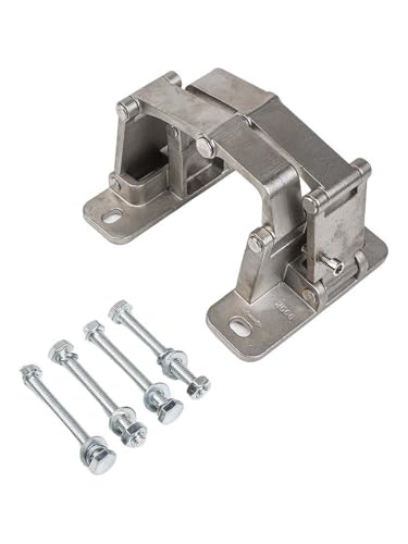 Helilyco Acero inoxidable 180 para puertas de piedra con bisagra de alta resistencia, puertas cortafuegos, puertas sólidas gruesas, capacidad de carga de 50 C200 kg, color plateado