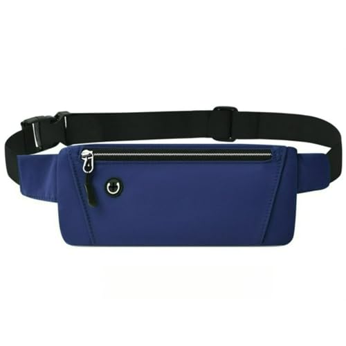 セキュリティポーチ ウエストポーチ スキミング防止 盗難防止 隠しシークレット ユニセックス男女兼用 多機能(パスポートケース/貴重品入れ) 海外旅行/ランニング 斜めがけ マネーベルト 防犯グッズ (ダークブルー)