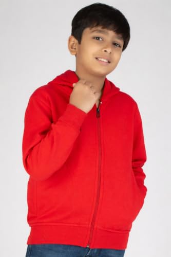 Image of ADBUCKS Unisex Fleece Cotton Zipper Sweatshirt with Hoodies for Boys and Girls