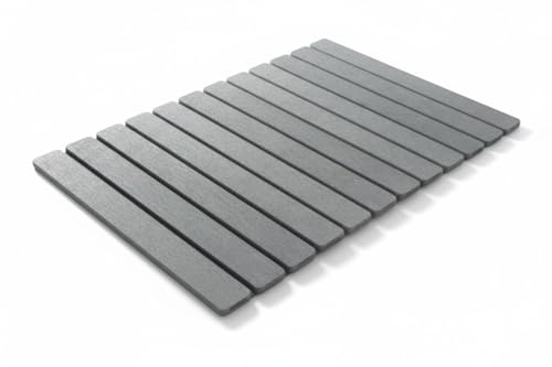 BOOSTLIFE Large Stone Bath Mat, Foldable Diatomaceous Earth Shower Mat &ndash; Quick Dry, Super...
