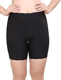 plumbury Women's/Girl's Seamless Smooth Ice Silk Boyshort Cycling Shorts Yoga Shorts Under Skirt Shorts Safety Shorts-picture-27