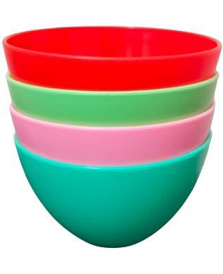 MOXWARE Modular BPA Free Plastic Mixing and Serving Bowls Set for Cereal, Salad, Rice, Soup, Pasta, Snack, Dishwasher & Microwave Safe, 750 Ml – 13 x 13 x 8 cm (Multicolor)