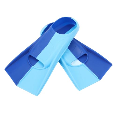 Swim Training Fins, Comfortable Silicone Flippers for Swimming and Diving, Size Suitable Beginners Kids Girls Boys Adults (M)