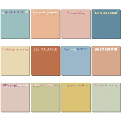 Notes adhésives inspirantes lot de 12 cadeaux positifs pour enseignants