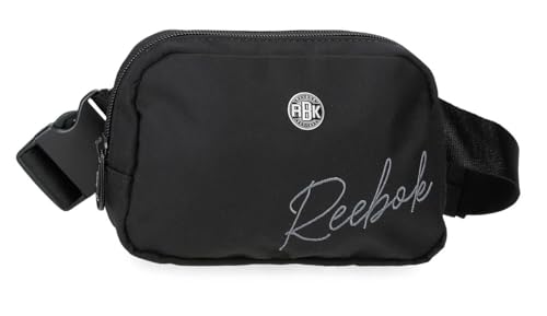 Reebok Violet Riñonera Negro 19x13x5,5 cms Poliéster by Joumma Bags