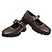 French Toast Girls Round Toe Ankle Strap Maryjane School Shoes - Mary Jane Chunky Platform Oxford Dress Shoe Pumps - Brown (Size 12 Little Kid)