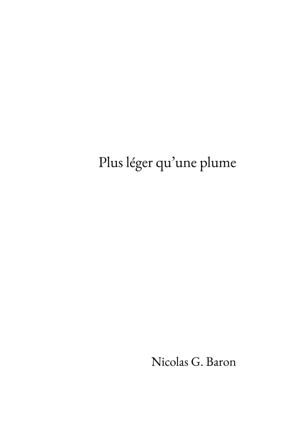 Plus léger qu'une plume