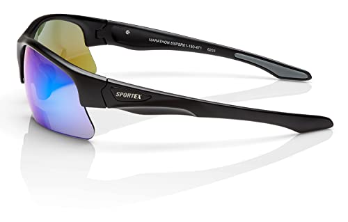 SAV Eyewear Men's Marathon SPSR01 Blue Revo 2.50 Rectangular Sunglasses, 139mm + 2.53