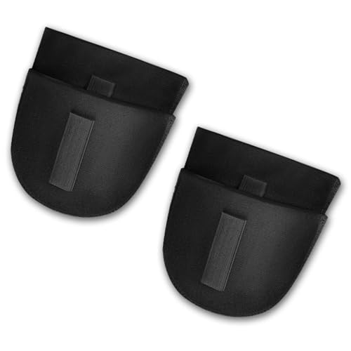 Ptwola 2 paia di spalline imbottite, spessore 1,5 cm, coperte in spugna traspirante, per spalle alte e basse, per donne e uomini, vestiti, blazer, cappotti, accessori da cucito (nero)