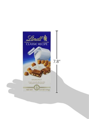 Lindt Milk Chocolate And Hazelnut Bar, Classic Recipe, 4.4 Ounce #TOP2