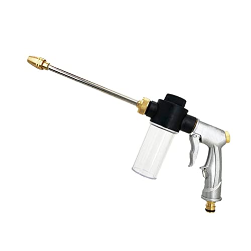 Pistola rociadora de agua de metal de alta presión Lavadora de autos Limpiador Manguera de jardín Pistola de agua Rociador Pistola de agua de espuma Apta para el jardín Pistola de agua de alta presió