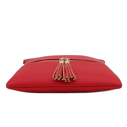 Image of DELUXITY Lightweight Medium Crossbody Bag with Tassel