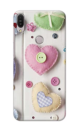 Image of PRINTFIDAA Heart Shape Hard Back Cover for Asus Zenfone Max Pro (M1) ZB601KL / ZB602KL (5.99 inch) Back Cover -(P6) KAT1010