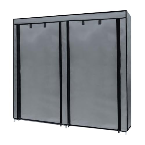 INTIRILIFE Armadio Pieghevole 120x30x110 cm Grigio Cenere