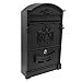 Price comparison product image PrimeMatik - Vintage letter mail post box mailbox letterbox antique metallic black color for wallmount