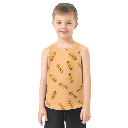 J JOYSAY Hotdog Relish Mustard Boys Tank Top Sleeveless Muscle Shirts Quick Dry Kids T-Shirts 3-15T2
